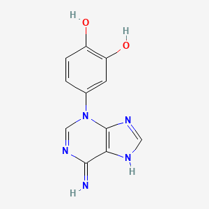 4-(6-imino-7H-purin-3-yl)benzene-1,2-diol