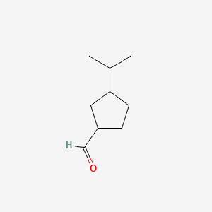 molecular formula C9H16O B13831361 3-Propan-2-ylcyclopentane-1-carbaldehyde 