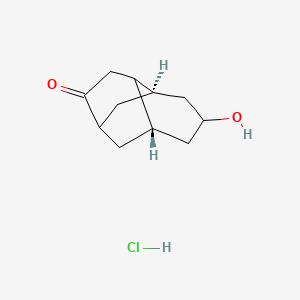 (3S,7R)-5-hydroxytricyclo[5.3.1.03,8]undecan-10-one;hydrochloride