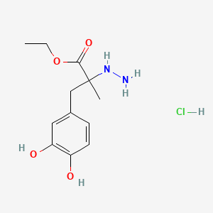 molecular formula C12H19ClN2O4 B13831411 Carbidopa Ethyl Ester Hydrochloride Salt 