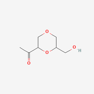 1-[6-(Hydroxymethyl)-1,4-dioxan-2-yl]ethanone