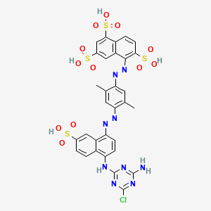 5-((4-((4-((4-Amino-6-chloro-1,3,5-triazin-2-yl)amino)-7-sulpho-1-naphthyl)azo)-2,5-xylyl)azo)naphthalene-1,3,6-trisulphonic acid