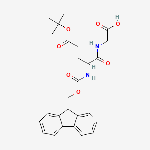 molecular formula C26H30N2O7 B13831456 Fmoc-DL-Glu(OtBu)(OtBu)-Gly-OH 