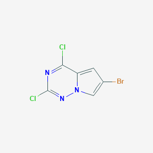B1383146 6-Bromo-2,4-dichloropyrrolo[2,1-f][1,2,4]triazine CAS No. 1160995-23-2