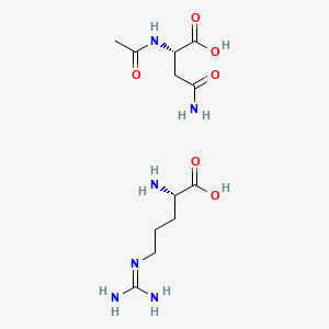 molecular formula C12H24N6O6 B13831476 L-Arginine N-acetyl-L-asparaginate CAS No. 4584-43-4