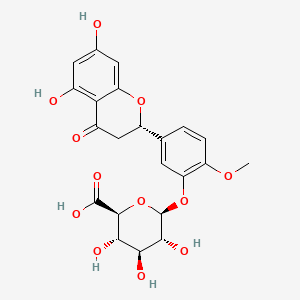 (2S,3S,4S,5R,6S)-6-(5-((S)-5,7-Dihydroxy-4-oxochroman-2-yl)-2-methoxyphenoxy)-3,4,5-trihydroxytetrahydro-2H-pyran-2-carboxylic acid