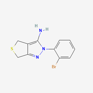 molecular formula C11H10BrN3S B1383149 2-(2-溴苯基)-2,6-二氢-4H-噻吩并[3,4-c]吡唑-3-胺 CAS No. 1418273-33-2