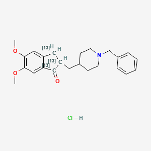 molecular formula C24H30ClNO3 B13831531 Donepezil-13C3Hydrochloride 