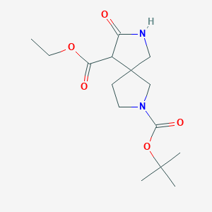molecular formula C15H24N2O5 B1383154 2-tert-Butyl 9-ethyl 8-oxo-2,7-diazaspiro[4.4]nonane-2,9-dicarboxylate CAS No. 1445951-14-3