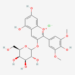 (3R,4S,5R,6R)-2-[5,7-dihydroxy-2-(4-hydroxy-3,5-dimethoxyphenyl)chromenylium-3-yl]oxy-6-(hydroxymethyl)oxane-3,4,5-triol;chloride