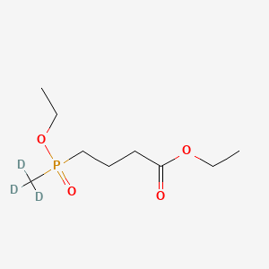 molecular formula C9H19O4P B13831591 Desamino P-Ethoxy Glufosinate-d3 Ethyl Ester 