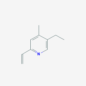 molecular formula C10H13N B13831601 2-Ethenyl-5-ethyl-4-methylpyridine 