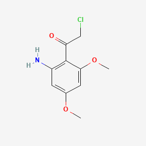 molecular formula C10H12ClNO3 B13831603 Ethanone, 1-(2-amino-4,6-dimethoxyphenyl)-2-chloro- 