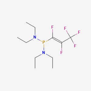 molecular formula C11H20F5N2P B13831618 N,N,N',N'-Tetraethyl-Z-1,2,3,3,3-pentafluoro-1-propenyl phosphonous diamide 