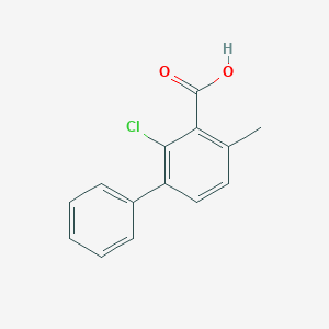 molecular formula C14H11ClO2 B13831636 2-Chloro-6-methyl-3-phenylbenzoic acid 