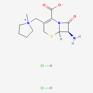 (6R,7R)-7-amino-3-[(1-methylpyrrolidin-1-ium-1-yl)methyl]-8-oxo-5-thia-1-azabicyclo[4.2.0]oct-2-ene-2-carboxylate;dihydrochloride