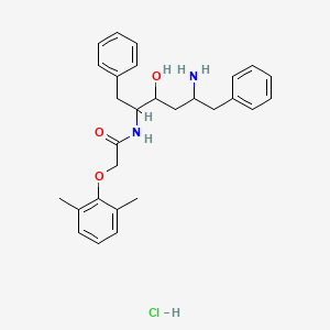 N-(5-amino-3-hydroxy-1,6-diphenylhexan-2-yl)-2-(2,6-dimethylphenoxy)acetamide;hydrochloride