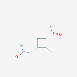 Cyclobutaneacetaldehyde, 3-acetyl-2-methyl-(9CI)