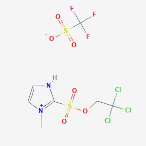 3-Methyl-2-((2,2,2-trichloroethoxy)sulfonyl)-1H-imidazol-3-ium trifluoromethanesulfonate