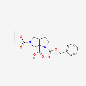 molecular formula C20H26N2O6 B1383173 1-((苄氧羰基)-5-(叔丁氧羰基)八氢吡咯并[3,4-b]吡咯-6a-羧酸 CAS No. 1445951-82-5