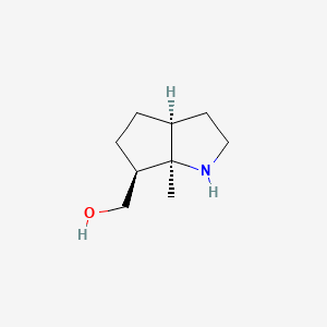 molecular formula C9H17NO B13831730 [(3aS,6S,6aR)-6a-methyl-2,3,3a,4,5,6-hexahydro-1H-cyclopenta[b]pyrrol-6-yl]methanol 