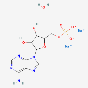 Disodium;[5-(6-aminopurin-9-yl)-3,4-dihydroxyoxolan-2-yl]methyl phosphate;hydrate