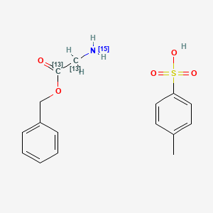 molecular formula C16H19NO5S B13831805 Glycine Benzyl Ester-13C2,15N p-Toluenesulfonate 