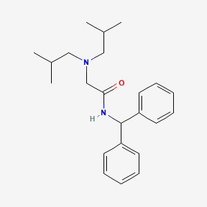 Acetamide, 2-(bis(2-methylpropyl)amino)-N-(diphenylmethyl)-