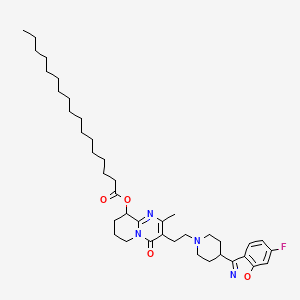 [3-[2-[4-(6-fluoro-1,2-benzoxazol-3-yl)piperidin-1-yl]ethyl]-2-methyl-4-oxo-6,7,8,9-tetrahydropyrido[1,2-a]pyrimidin-9-yl] heptadecanoate