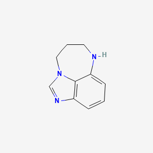 molecular formula C10H11N3 B13831882 1,3,9-Triazatricyclo[6.4.1.04,13]trideca-2,4(13),5,7-tetraene 