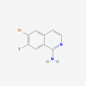 molecular formula C9H6BrFN2 B1383189 6-溴-7-氟异喹啉-1-胺 CAS No. 1938129-38-4