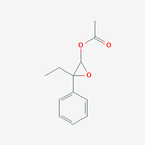 molecular formula C12H14O3 B13831890 Oxiranol,3-ethyl-3-phenyl-,acetate(9CI) 