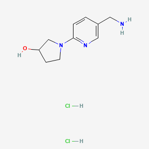 molecular formula C10H17Cl2N3O B1383191 1-[5-(氨甲基)-2-吡啶基]-3-吡咯烷醇二盐酸盐 CAS No. 1820734-44-8