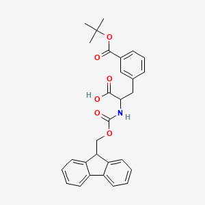 molecular formula C29H29NO6 B13831930 2-(9H-fluoren-9-ylmethoxycarbonylamino)-3-[3-[(2-methylpropan-2-yl)oxycarbonyl]phenyl]propanoic acid 