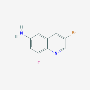 molecular formula C9H6BrFN2 B1383194 3-Bromo-8-fluoroquinolin-6-amine CAS No. 1432323-09-5