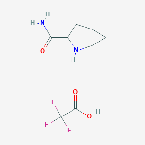 molecular formula C8H11F3N2O3 B13831950 (1S,3S,5S)-2-Azabicyclo[3.1.0]hexane-3-carboxamide; trifluoroacetic acid 