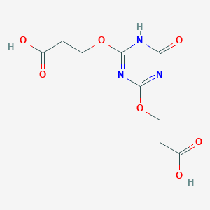 molecular formula C9H11N3O7 B13831953 3,3'-((6-Hydroxy-1,3,5-triazine-2,4-diyl)bis(oxy))dipropionic acid 