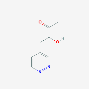 molecular formula C8H10N2O2 B13831961 3-Hydroxy-4-pyridazin-4-ylbutan-2-one 