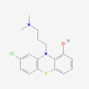 molecular formula C17H19ClN2OS B13831983 Phenothiazine, 2-chloro-10-(3-(dimethylamino)propyl)-9-hydroxy- CAS No. 4043-08-7