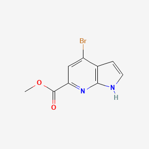 molecular formula C9H7BrN2O2 B1383199 4-溴-1H-吡咯并[2,3-b]吡啶-6-甲酸甲酯 CAS No. 1352394-92-3