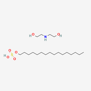 molecular formula C16H34O4S.C4H11NO2<br>C20H45NO6S B13831996 Diethanolamine hexadecyl sulfate CAS No. 51541-51-6