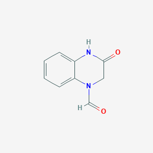 molecular formula C9H8N2O2 B13832034 3-Oxo-3,4-dihydroquinoxaline-1(2H)-carbaldehyde CAS No. 36002-61-6