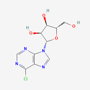 molecular formula C10H11ClN4O4 B13832037 9-(beta-L-RIBOFURANOSYL)-6-CHLOROPURINE 