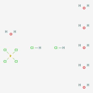 molecular formula Cl6H14IrO6 B13832060 Tetrachloroiridium;hexahydrate;dihydrochloride 