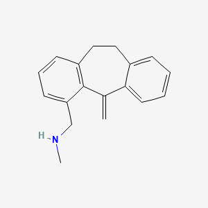 molecular formula C18H19N B13832078 5H-DIBENZO(a,d)CYCLOHEPTENE-4-METHYLAMINE, 10,11-DIHYDRO-N-METHYL-5-METHYLENE- CAS No. 36065-47-1