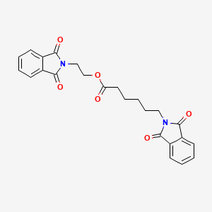 molecular formula C24H22N2O6 B13832147 2-(1,3-dioxo-1,3-dihydro-2H-isoindol-2-yl)ethyl 6-(1,3-dioxo-1,3-dihydro-2H-isoindol-2-yl)hexanoate 