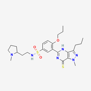 3-(1-methyl-3-propyl-7-sulfanylidene-4H-pyrazolo[4,3-d]pyrimidin-5-yl)-N-[2-(1-methylpyrrolidin-2-yl)ethyl]-4-propoxybenzenesulfonamide