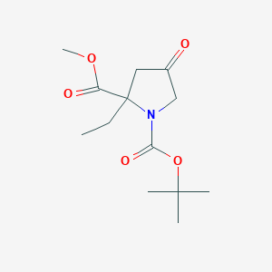 molecular formula C13H21NO5 B1383227 1-tert-butyl 2-Methyl 2-ethyl-4-oxopyrrolidine-1,2-dicarboxylate CAS No. 1823864-65-8