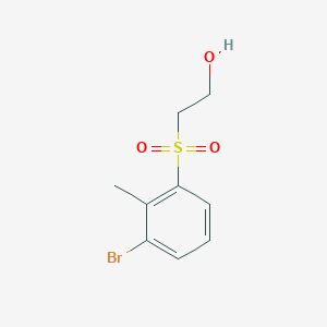 molecular formula C9H11BrO3S B1383228 2-(3-溴-2-甲基苯磺酰基)-乙醇 CAS No. 1823315-63-4