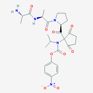 B138323 4-Nitrophenyl N-(succinyl-alanyl-alanyl-prolylmethyl)-N-isopropylcarbamate CAS No. 144597-19-3